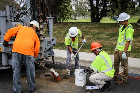 Workers at a job site